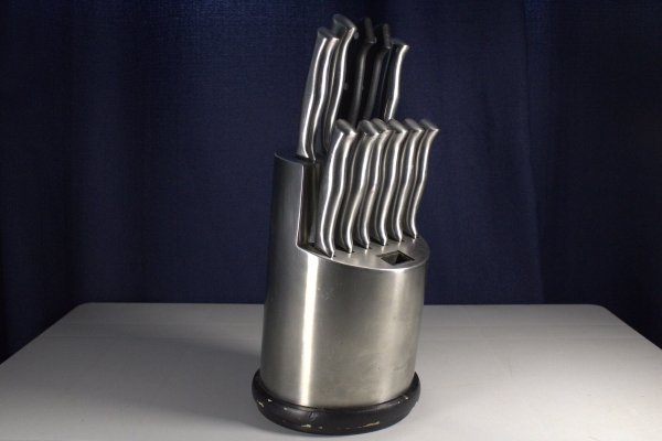 11-Piece Stainless Steel Kitchen Knife Set with Block