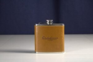 Dalwhinnie Leather-Wrapped Hip Flask